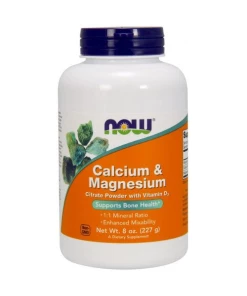 Kalcium och magnesium, citratpulver med vitamin D3 - 227g