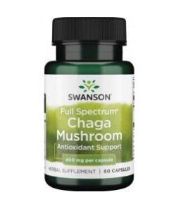 Full Spectrum Chaga Mushroom, 400mg - 60 kapslar