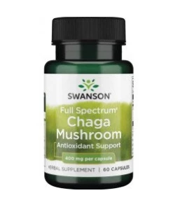Full Spectrum Chaga Mushroom, 400mg - 60 kapslar