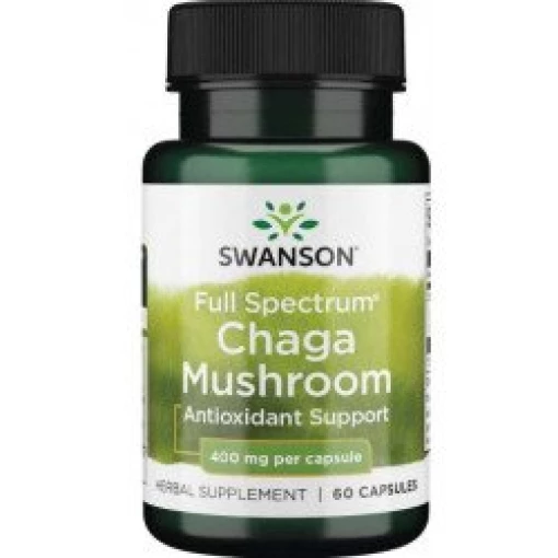 Full Spectrum Chaga Mushroom, 400mg - 60 kapslar