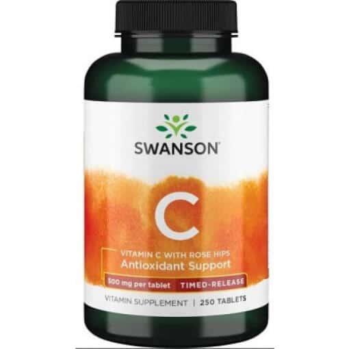 C-vitamin med nypon - Timed-Release, 500 mg - 250 tabs