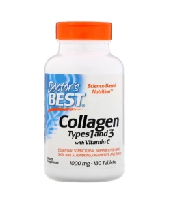 Doctor's Best - Collagen Types 1 & 3 with Peptan 1000mg - 180 tablets