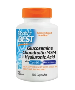 Doctor's Best - Glucosamine Chondroitin MSM + Hyaluronic Acid 150 caps