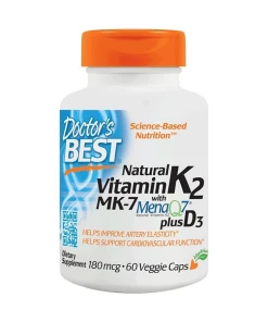Doctor's Best - Natural Vitamin K2 MK7 with MenaQ7 plus D3