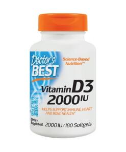 Doctor's Best - Vitamin D3 2000 IU - 180 softgels