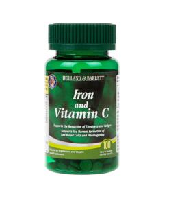 Holland & Barrett - Iron & Vitamin C 100 tablets