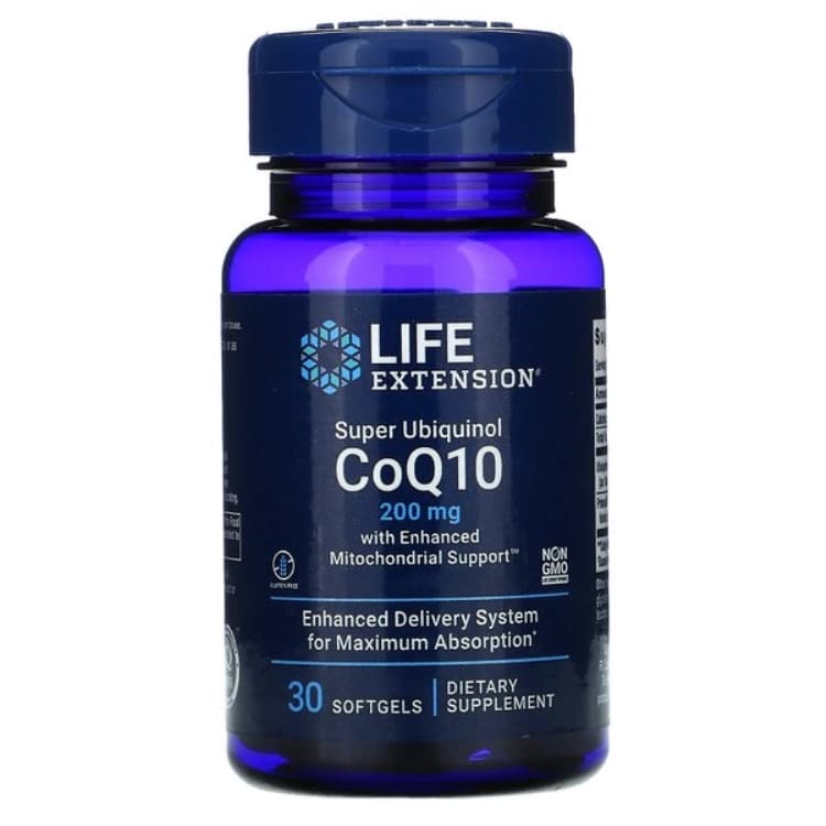 Super Ubiquinol CoQ10 med förbättrad mitokondriell stöd, 200 mg - 30 mjuka gelkapslar