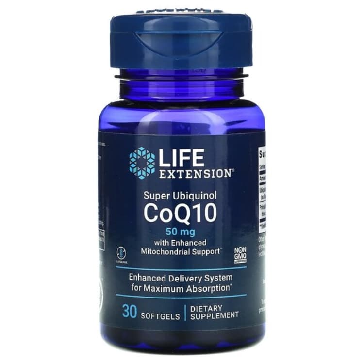 Super Ubiquinol CoQ10 med förbättrad mitokondriell stöd, 50 mg - 30 mjuka kapslar