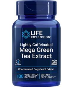 Lightly Caffeinated Mega Green Tea Extract - 100 vcaps