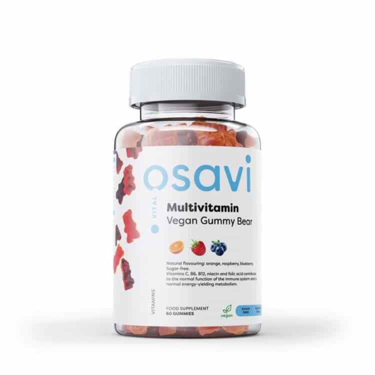 Veganska Multivitamin Gummibjörnar, Apelsin Hallon Blåbär - 60 gummibjörnar