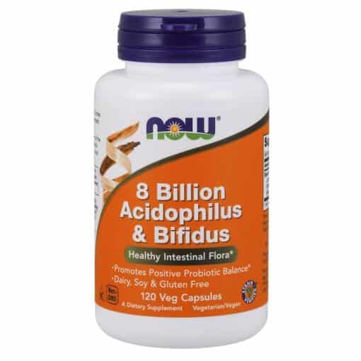 NOW Foods - 8 Billion Acidophilus & Bifidus 120 vcaps