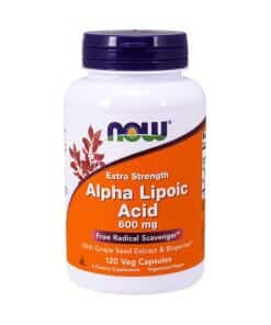 NOW Foods - Alpha Lipoic Acid with Grape Seed Extract & Bioperine 600mg - 120 vcaps