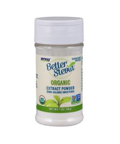 NOW Foods - Better Stevia Extract Powder Organic - 28 grams