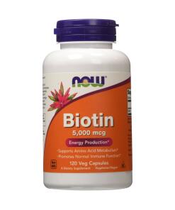 NOW Foods - Biotin 5000mcg - 120 vcaps