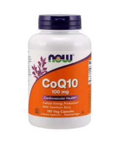 NOW Foods - CoQ10 with Hawthorn Berry 100mg - 180 vcaps