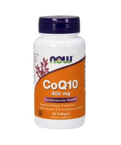 NOW Foods - CoQ10 with Vitamin E & Sunflower Lecithin 30 softgels
