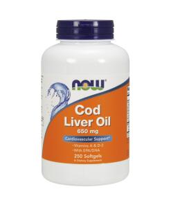NOW Foods - Cod Liver Oil 650mg - 250 softgels