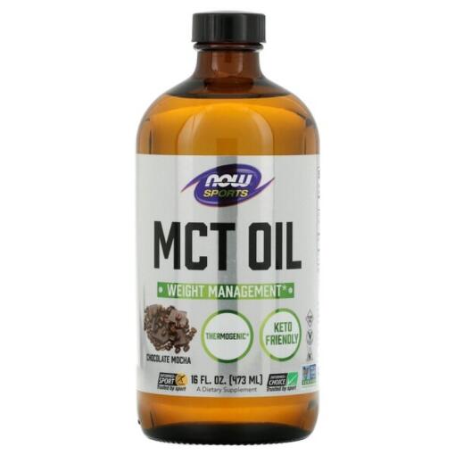 NOW Foods - MCT Oil Chocolate Mocha - 473 ml.