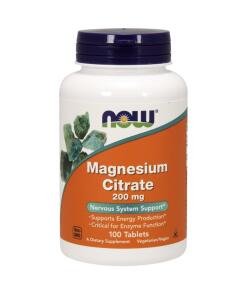 NOW Foods - Magnesium Citrate 200mg - 100 tablets