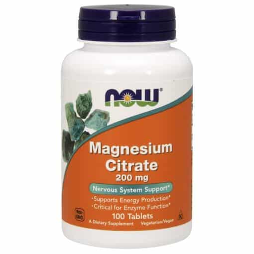 NOW Foods - Magnesium Citrate 200mg - 100 tablets