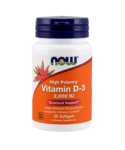 NOW Foods - Vitamin D-3 2000 IU - 30 softgels