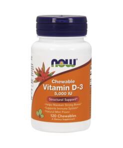 NOW Foods - Vitamin D-3 5000 IU (Chewable) - 120 chewables