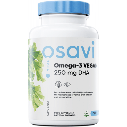 Omega-3 Vegan, 250 mg DHA - 60 veganska softgels