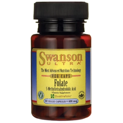 Swanson - Folate (5-Methyltetrahydrofolic Acid) 400mcg - 30 vcaps