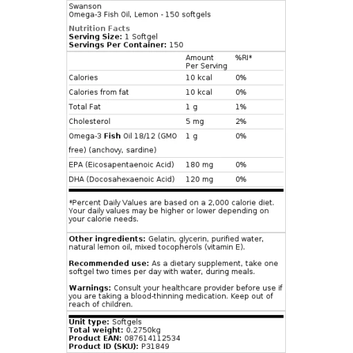 Lemon - 150 softgels