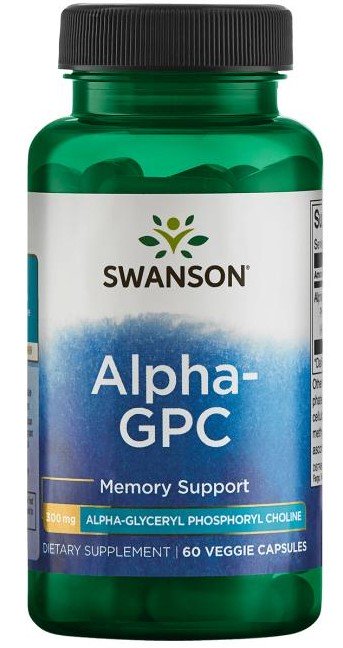 Swanson - Alpha-GPC Alpha GlyceroPhosphoCholin, 300 mg - 60 vegetabiliska kapslar