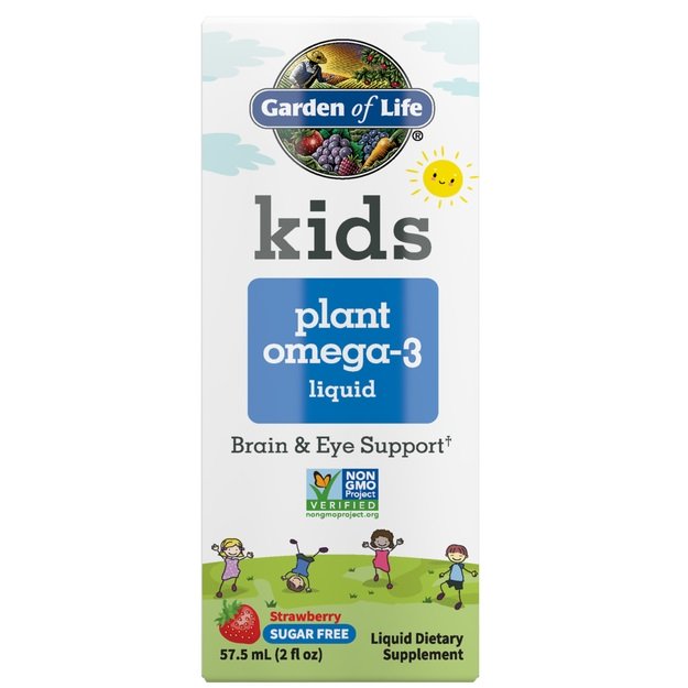 Garden of Life - Barns Växtbaserad Omega-3, Flytande, Jordgubbssmak - 57,5 ml