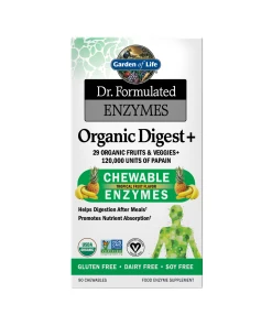 Dr. Formulerede Enzymer Organic Digest+ Tropical Fruit Flavor 90 Chewables