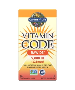 Vitamin Code Raw D3 5.000 IE 60 kapsler