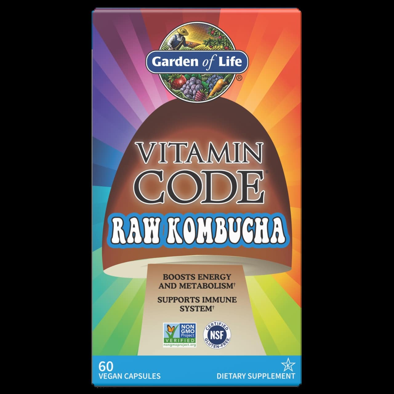 Vitamin Code Raw Kombucha - 60 veganska kapslar