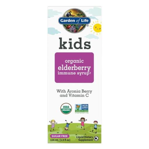 Kid's Organic Elderberry Immune Syrup - 116 ml.