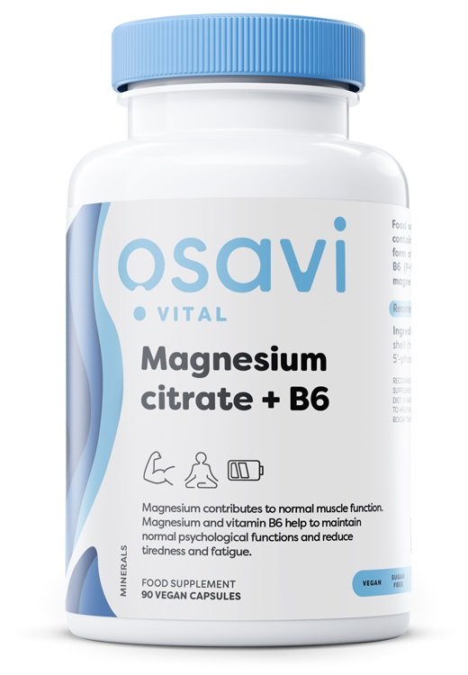 Magnesiumcitrat med B6, 375 mg - 90 kapslar