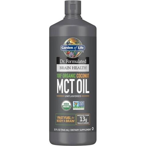 Dr. Formulated Organic Brain Health MCT Oil - 946 ml.
