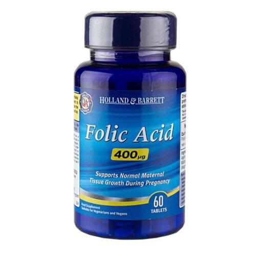 Holland & Barrett - Folic Acid 400mcg - 60 tablets