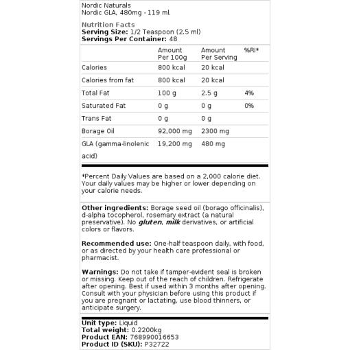 480mg - 119 ml.