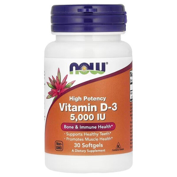 Vitamin D3, 5000 IE - 30 mjuka kapslar