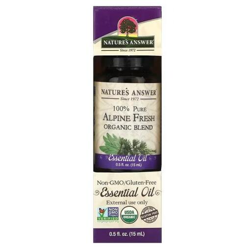 100% Pure Alpine Fresh Organic Blend Essential Oil - 15 ml.