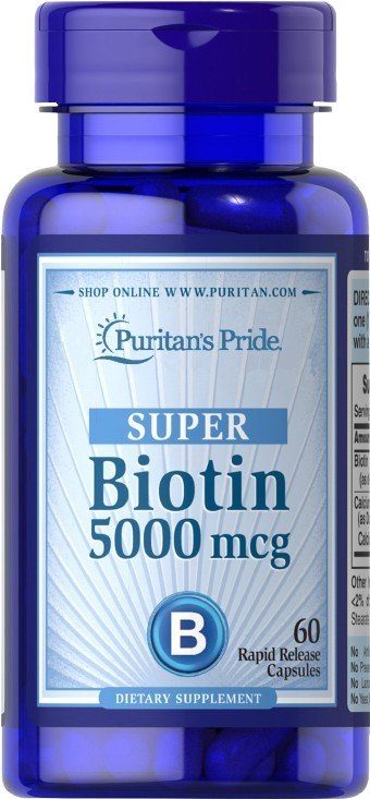 Biotin, 5000 mcg - 60 kapslar