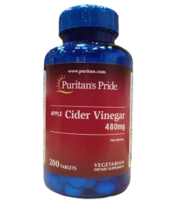 Puritan's Pride - Äppelcidervinäger, 480 mg - 200 tabletter
