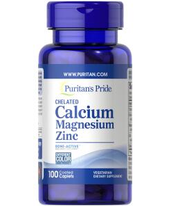 Puritan's Pride - Kalcium, Magnesium och Zink - 100 tabletter