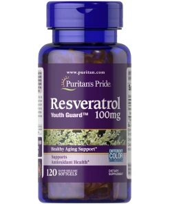 Puritan's Pride - Resveratrol, 100 mg - 120 mjuka kapslar