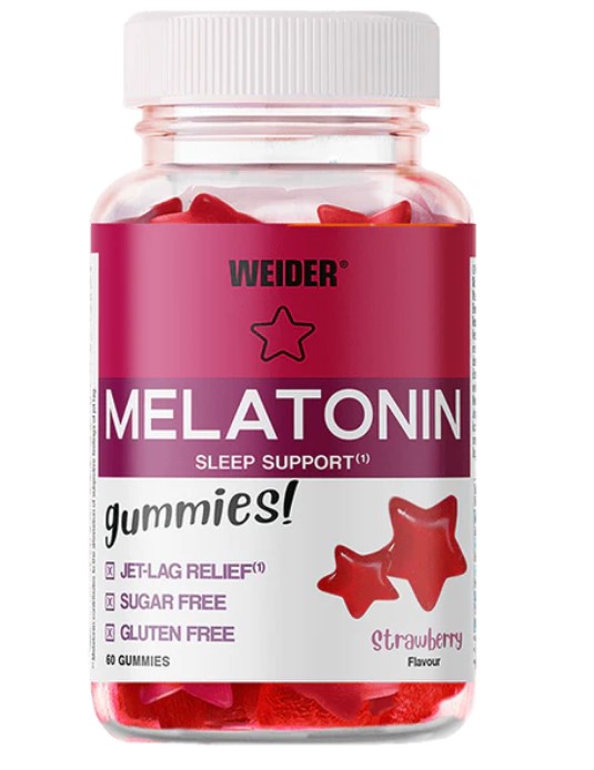 Weider - Melatonin, Jordgubbar - 60 gummibjörnar