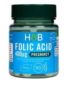 Holland & Barrett - Folsyra, 400mcg - 90 tabletter
