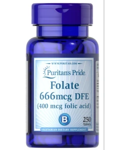 Puritan's Pride - Folat, 666 mcg - 250 tabletter