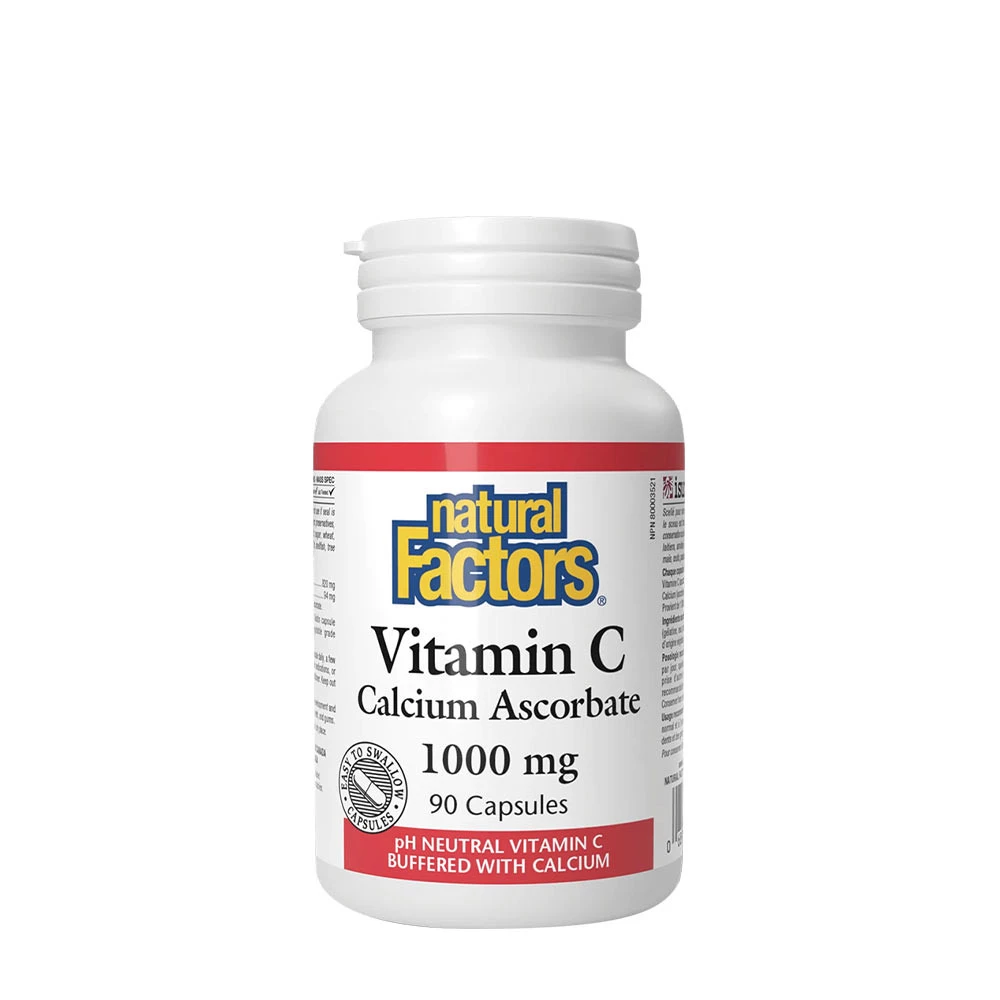 Natural Factors Vitamin C Kalciumaskorbat 1000 mg (90 kapslar)