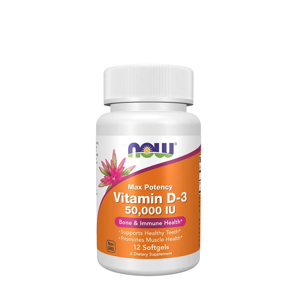 NOW Foods - Vitamin D-3 50 000 IE (12 mjukkapslar)